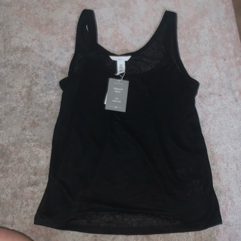 H&M Natural Linen Collection - tank top - NWT - size small 🫶